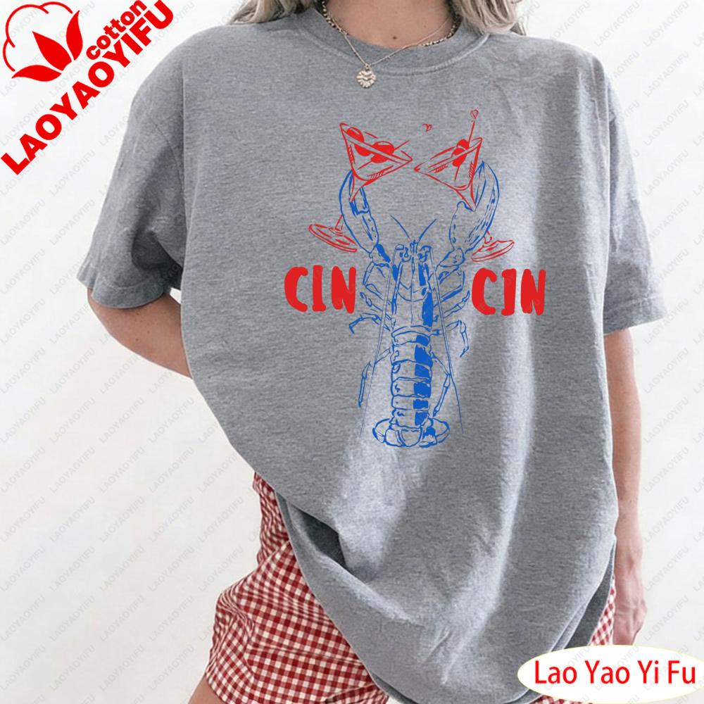 Lobster Shirt Lobster Martini Foodie Graphic TShirt Summer Vibes Shirt Lobster Lover Tee Coastal Granddaughter Aesthetic Tops