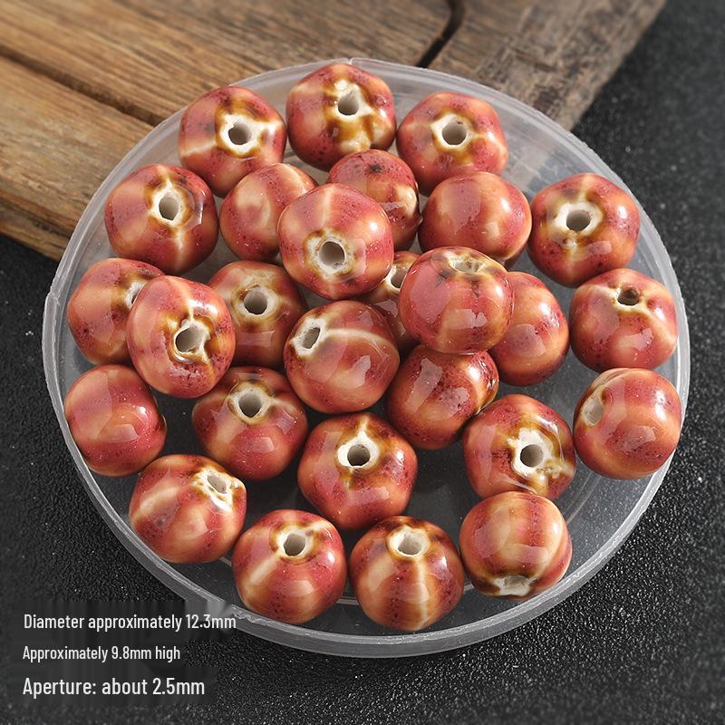 DIY Retro Ceramic Pumpkin Beads Bracelet Accessories - Handmade Jewelry Stringing & Weaving Materials