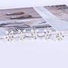 5x Bridal Snowflake Wedding Pearl Flower Crystal Rhinestone Hair Pin Hair Clips Headwear