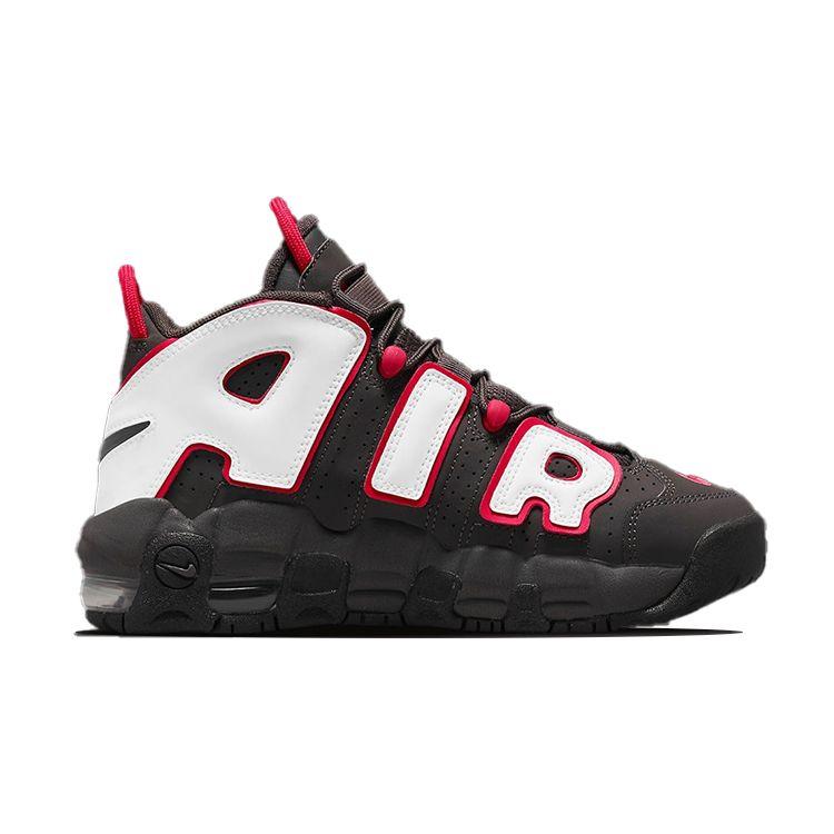 Nike Air More Uptempo GS Medium Ash Siren Red White Kids Sneakers Black DH9719-200