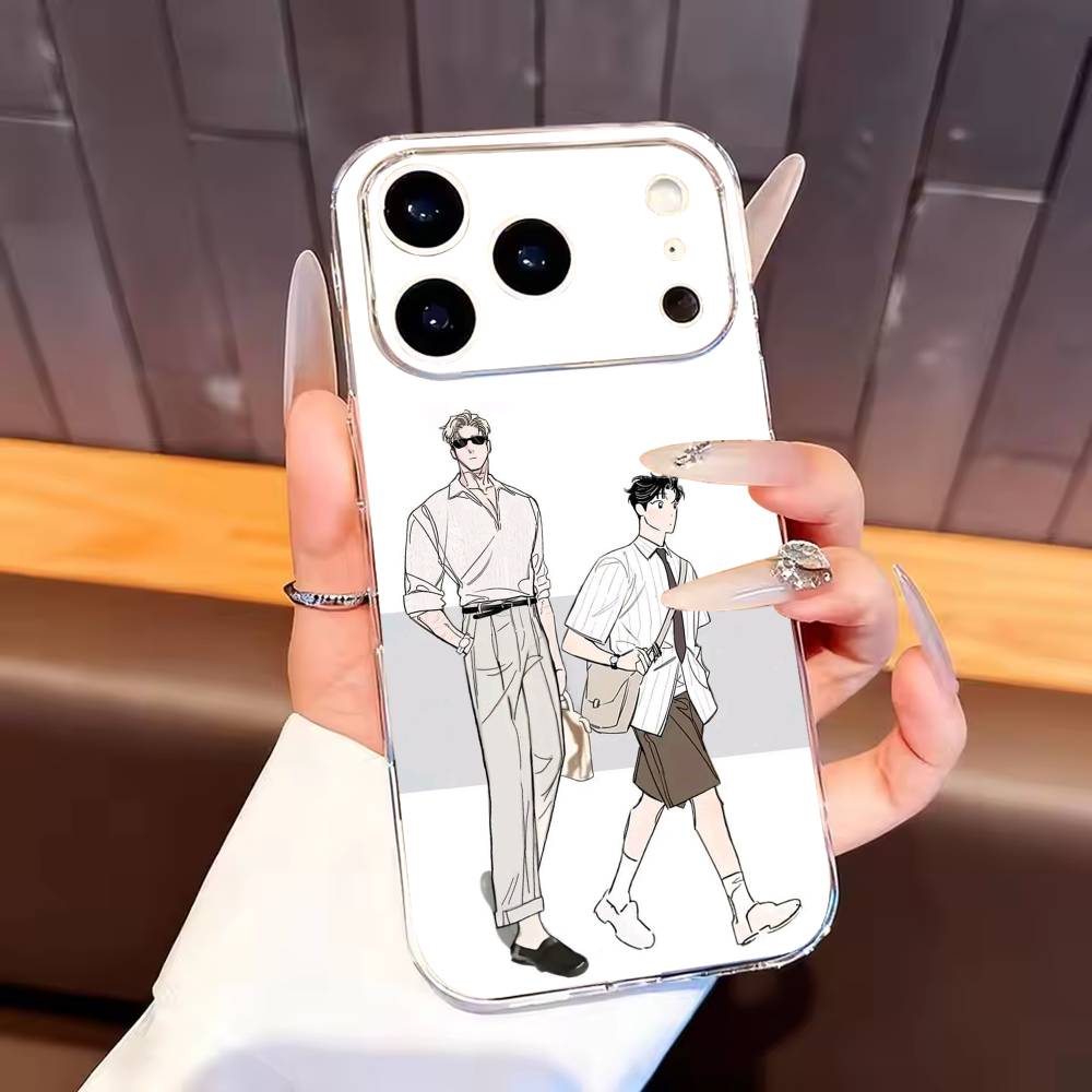 BL Manhwa R-roses And Champagne Phone Case For iPhone17,16,15,14,13,12,11 Plus,Pro Max Soft Transparent Cover