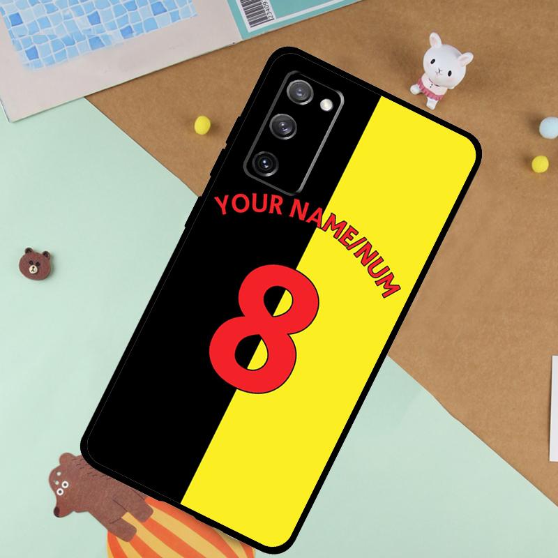 Personalised Football Strips Case For Samsung Galaxy S23 S22 Ultra S21 S20 FE S8 S9 S10 Note 10 Plus Note 20 Ultra Cover