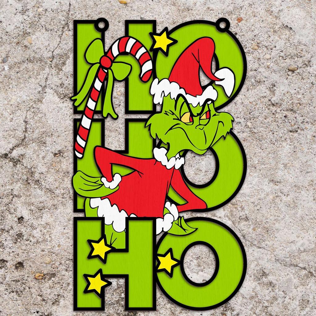 Christmas Decoration Door Sign Decoration Wooden Signs, Home Walls, Holiday Wooden Pendants, Wooden Hanging Boards