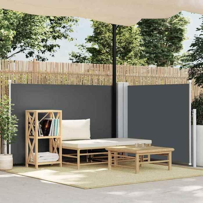 VidaXL Auvent latéral rétractable Anthracite 120 x 1000 cm