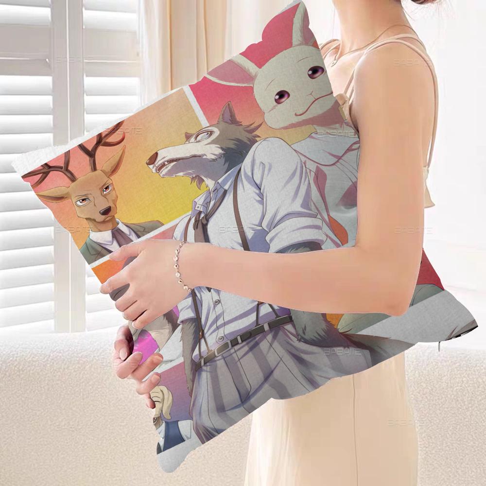 B-bEASTARS Cartoon Cushion Cover Car Throw Pillow Case For Sofa Car Christmas Gift 40x40cm 45x45cm