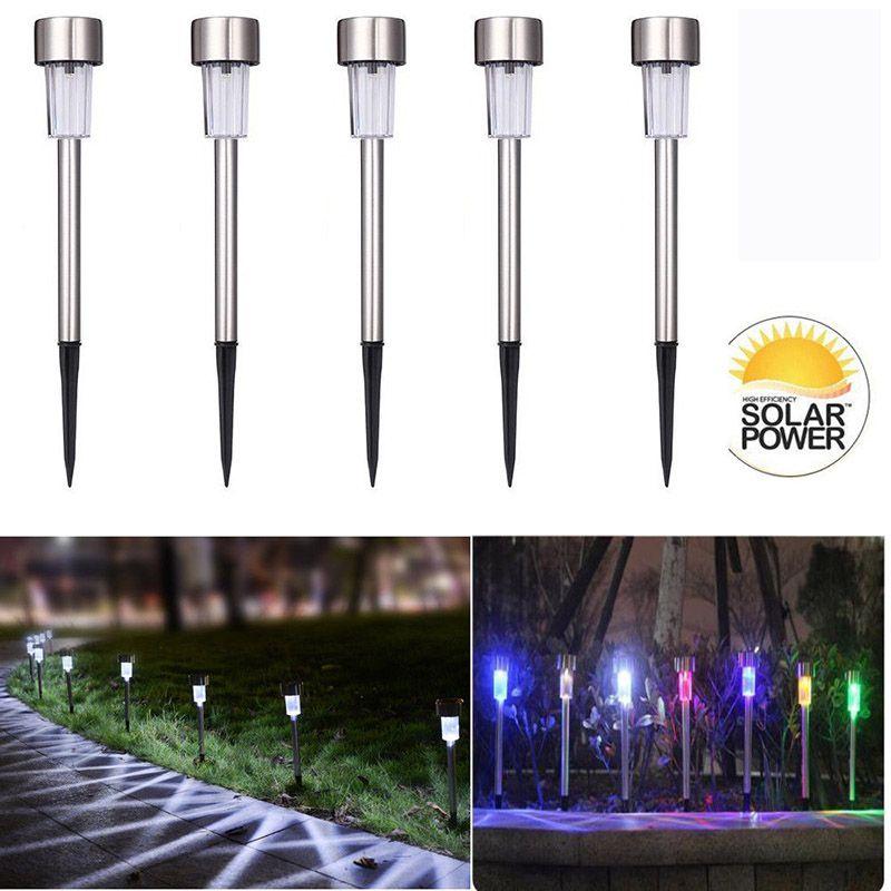 Solar Light Outdoor Garden Yard Led Light Landscape Path Lights Steel Stainless