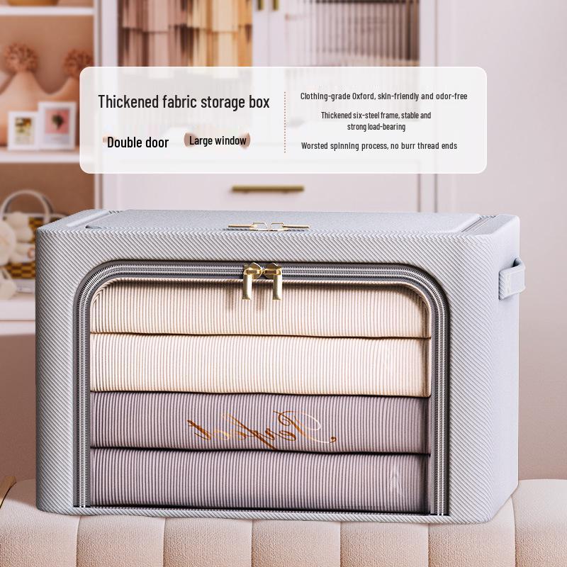 Foldable Oxford Cloth Wardrobe Organizer Basket Box