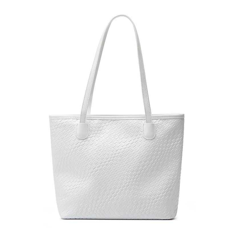 

Простая и вместительная сумка женская новая портативная сумка-тоут для поездок на работу модная и повседневная на плечо/под мышкой белый