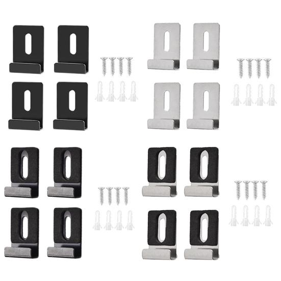 Sourcing Map 8 Clip In Metallo Per Specchio - Kit Hardware Con Viti E Tasselli, Per Montaggio A Parete Di Specchi Senza Cornice, Bianco