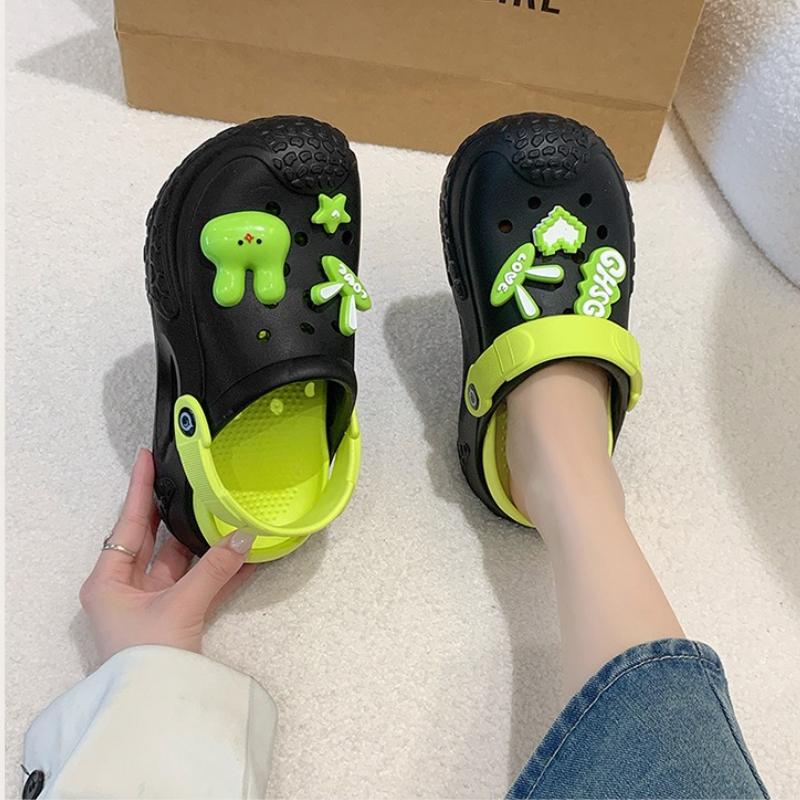 Fashion 2025 New Women Summer Platform Slippers Cute DIY Rabbit Girls Fashion Clogs Thick Sole Female Indoor Beach Slides Street Sandals