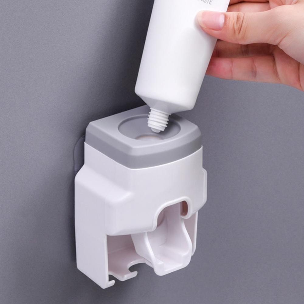Automatic Toothpaste Dispenser And Wall-mounted Toothbrush Holder Toilet Wash Table Fully Automatic Squeeze Toothpaste Toothbrush Holder