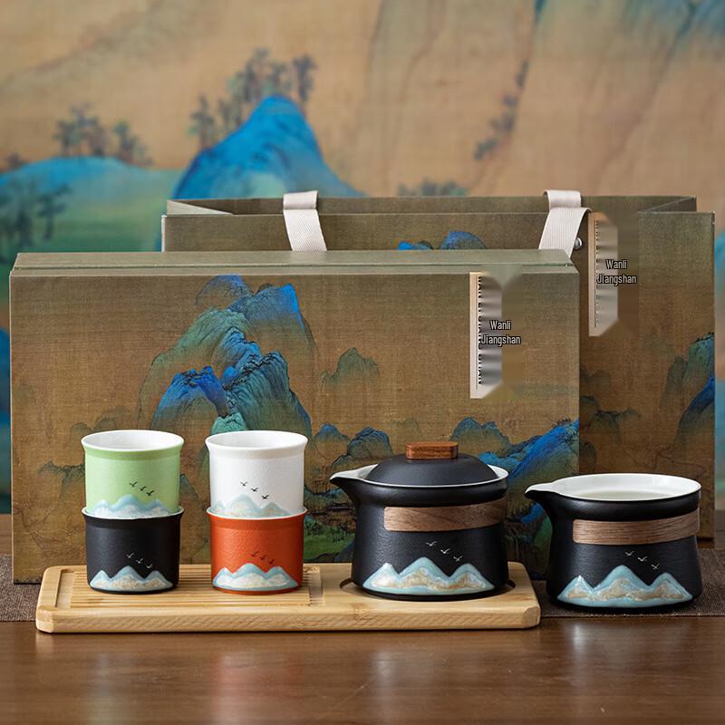 Japanese Style Ceramic Travel Tea Set