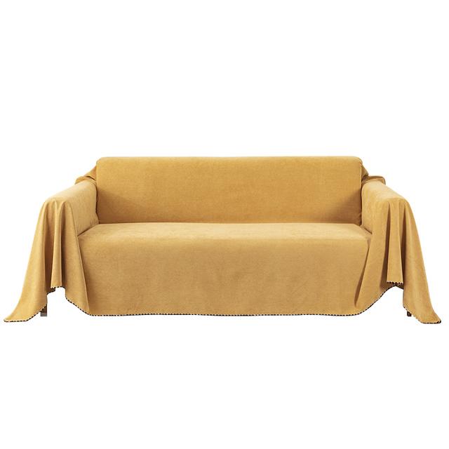 

Waterproof Sofa Furniture Towel For Living Room Room Protection NonSlip Solid Hued Couch Cover Four Seasons Universal Full Cover Sofa Cushion 90x180cm жёлтый