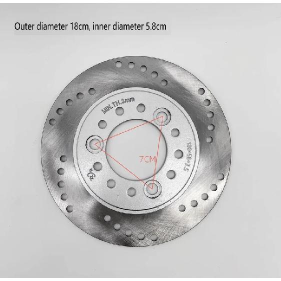 Brake Braking Pad For Electric Motorcycle Part Scooter Disc Outside Diameter 180mm Inner Hole 58mm Screw Distance 70mm Thicknes