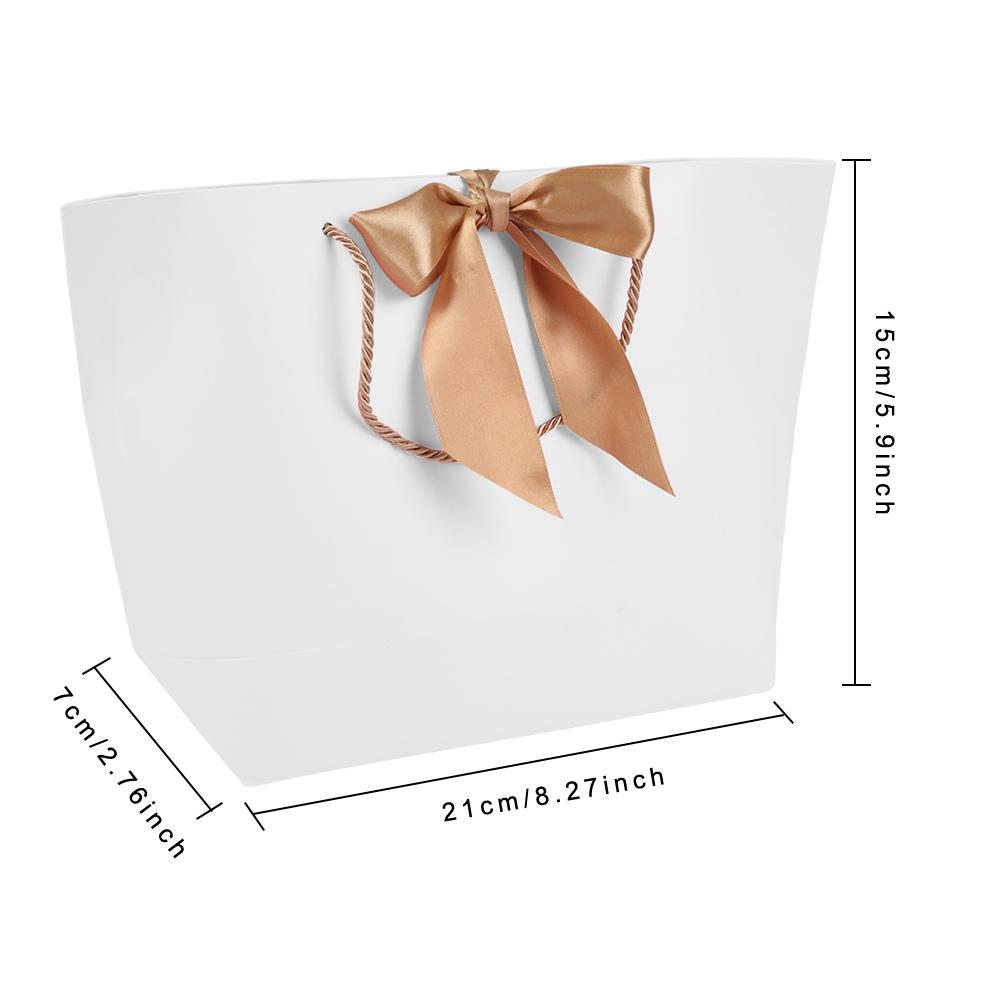 10pcs Lot Gift Paper Bags With Handle for Clothes Shopping Makeup Packaging Food(21*7*15cm)