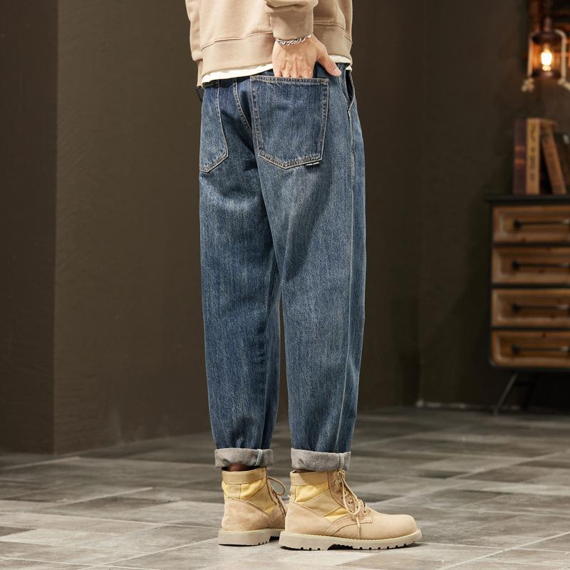 

Джинси Чоловічі Вільні Прямі Американський Ретро Повсякденні Штани 38