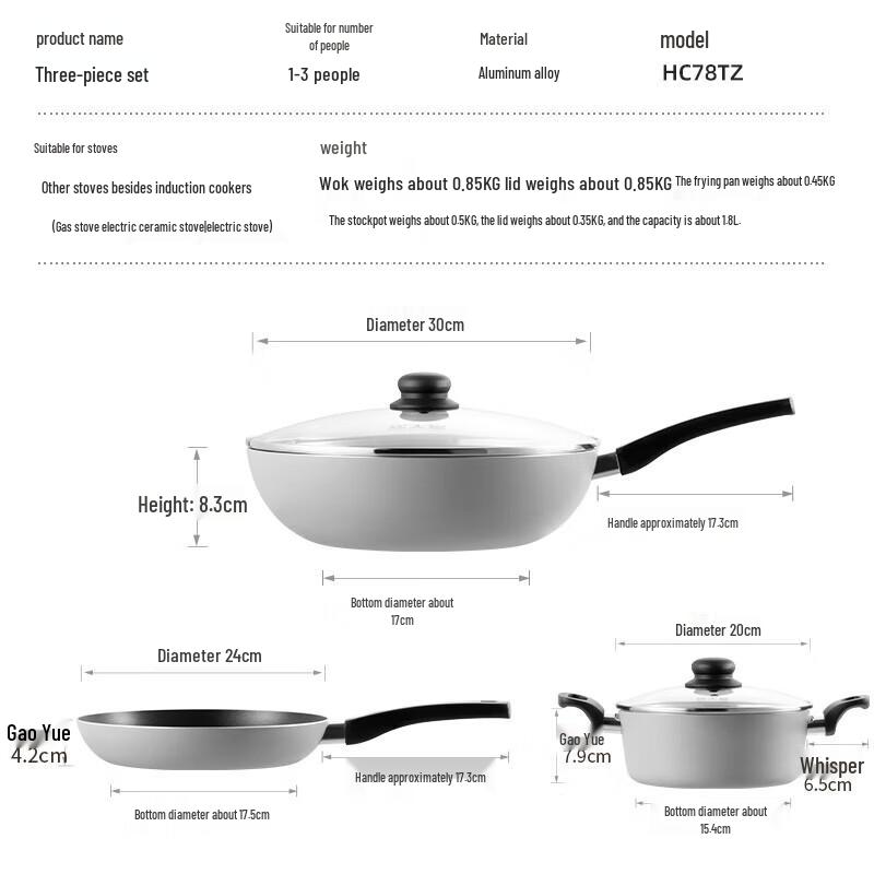 Cooker King Huicui Non-stick Cookware Set
