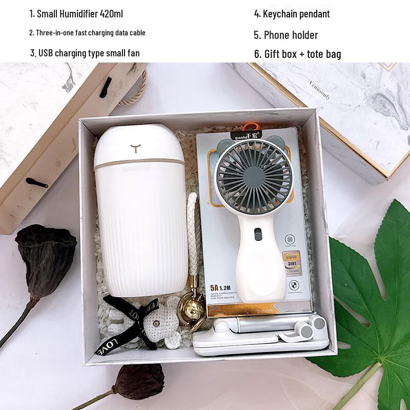 Aiqiyi A1 Multi-functional Gift Set 15 Humidifier, Data Cable, Fan, Keychain