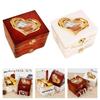 Sound Music Box With Elegant Rotating Jewelry Designs ABS Metal Wind Up Music Box for Relaxation & Decorative Use