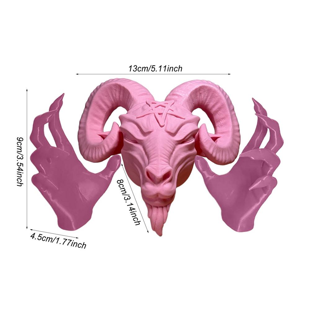 

Статуэтка Бафомета, скульптура из смолы «Голова и руки Бафомета», настенное готическое украшение в виде сатанинского козла для гостиной