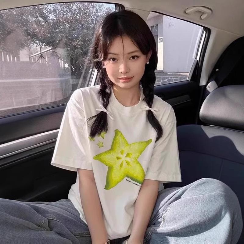 

Plus Size Women s Retro Straight-Shoulder Short Sleeve T-shirt - Summer 2025 Casual Top L [Premium Quality] белый