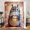 Multi-Size Animals Making Heart Shapes Pink Print Blanket, All-Season Multi-Use for Nap Camping Travel Car Sofa Luxury Gifts