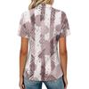 Women Casual Polo Shirt Short Sleeve Loose Fit Button Up Neck Lightweight Comfortable Top for Everyday Wear