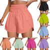 Women's Casual  Summer Elastic Beach Shorts  Solid Casual Shorts