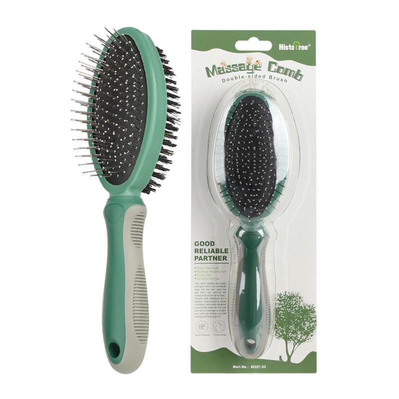 Double-sided Massage Combs for Cats Dogs Durable Multiple Bathing Grooming Pet Hair Remover with Comfort Handle Pets Accessories