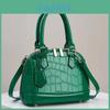 Urban Style Pu Stone Finish Clamshell Bag With Soft Structure For Daily Fashion