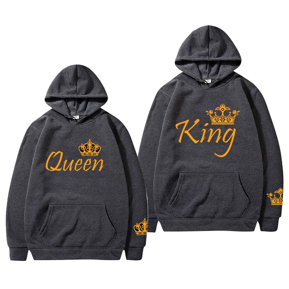 king queen princess moletom com capuzs