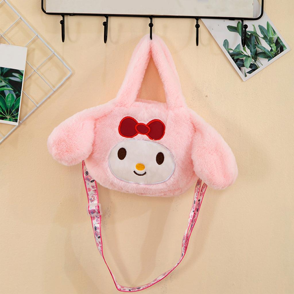 Cartoon-Muster Kurzes Plüschtasche Einzelne Umhängetasche, Crossbody-Tasche Aufbewahrung Hüfttasche