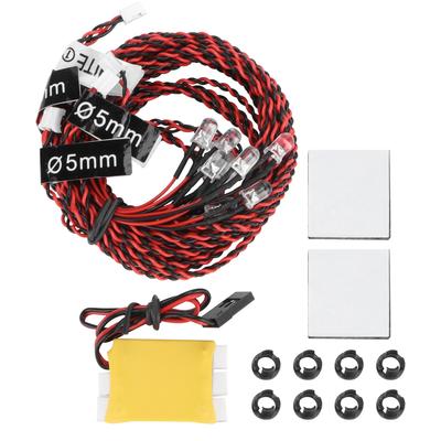 8pcs RC LED Flash Light Night Flight LED Lights Kit for RC Airplane Aircraft Plane