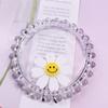 40mm Korean Style Smiley Face Chrysanthemum Acrylic Keychain Earrings for DIY Phone Accessories