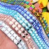 Resin Crystal Rhinestones Tape Trim Square-Shaped Rhinestone Appliques Glass Rhinestone Sticker Decorations Trim