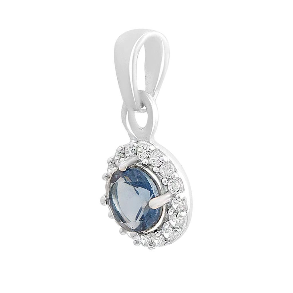 Silver Pendant with Nano Tanzanite 1.587ct (2157267)