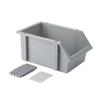 White/Grey Stackable Desk Organizer Plastic Desktop Storage Box Grooved Storage Boxes  Jewelry