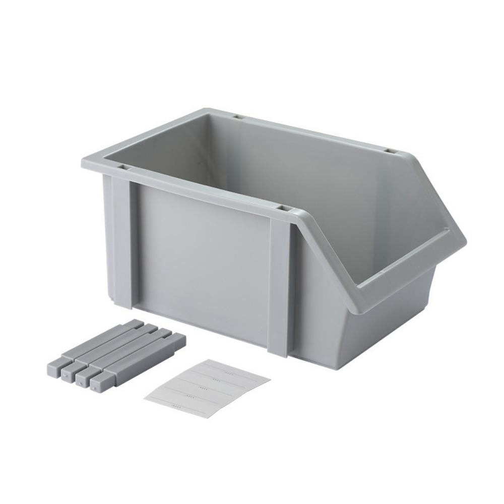 White/Grey Stackable Desk Organizer Plastic Desktop Storage Box Grooved Storage Boxes  Jewelry