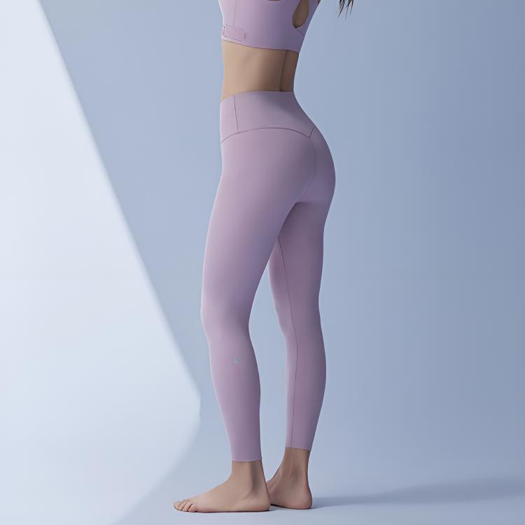 Anta Solid Color High Waist Sports Leggings Women Leggings Pearl-Purple 162357303-4