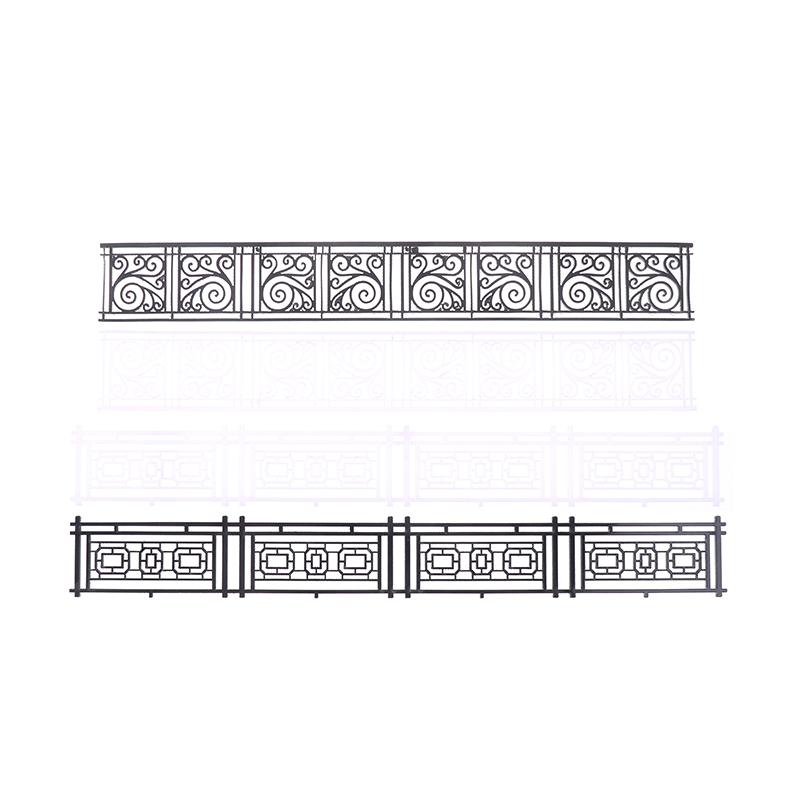 5Pcs Plastic Fences Black/White Guardrail Architectural Model Sand Table Landscape Railing Diy Handmade Wall Model Fence