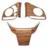 Peach Wood Grain 3X Steering Wheel Decor Cover Trim For Honda CR-V CRV 2017-2022