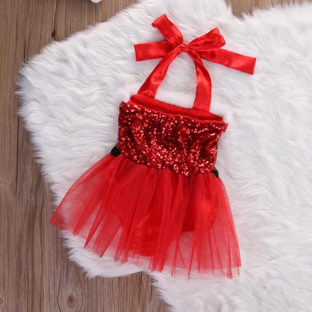 Looching Newborn Baby Girls Christmas Outfit Infant Romper Tutu Dress 4Pcs Set
