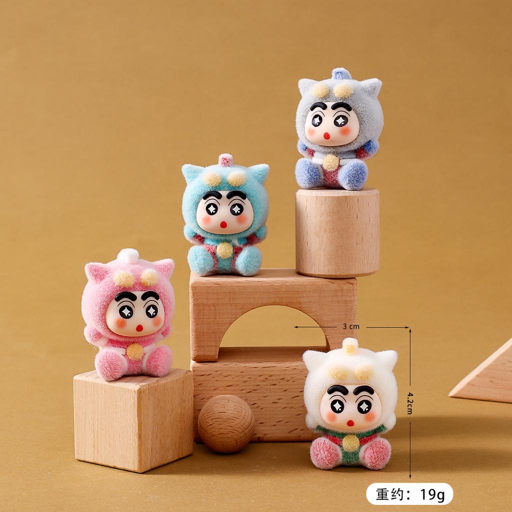9Pcs/Set Anime Crayon Shin-Chan Mini Figurine Toy Cos Super Man Collectible Model Doll Fans Gift