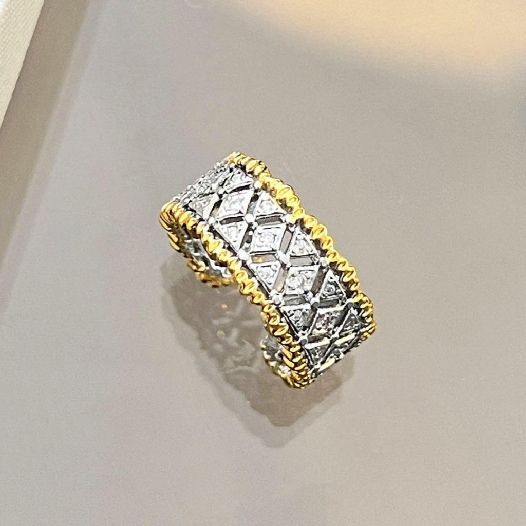 Vintage-Style French Brushed Flower Ring – Luxury Women's Fashion Jewelry