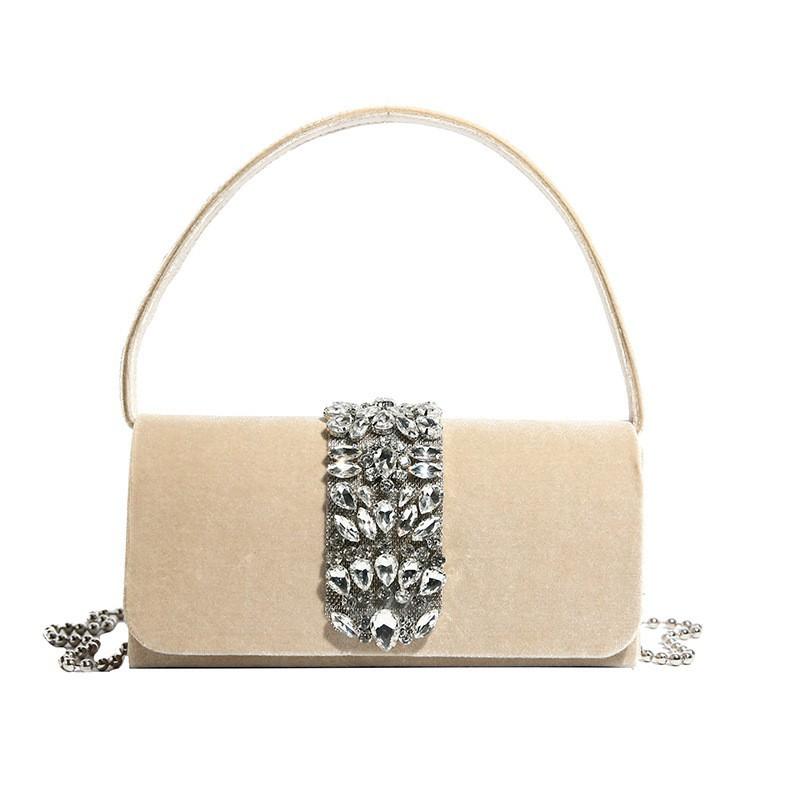 Borsa Luminosa Donna Strass Cena All-match Matrimonio Borsa a Mano Nicchia Monospalla Cross-body