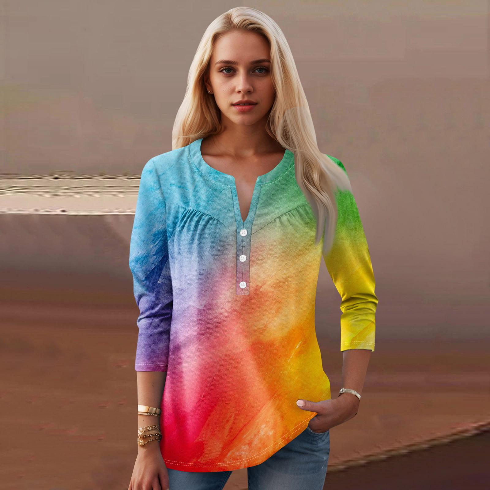 

Женская мода повседневный топ с длинным рукавом и круглым вырезом с цветочным принтом S