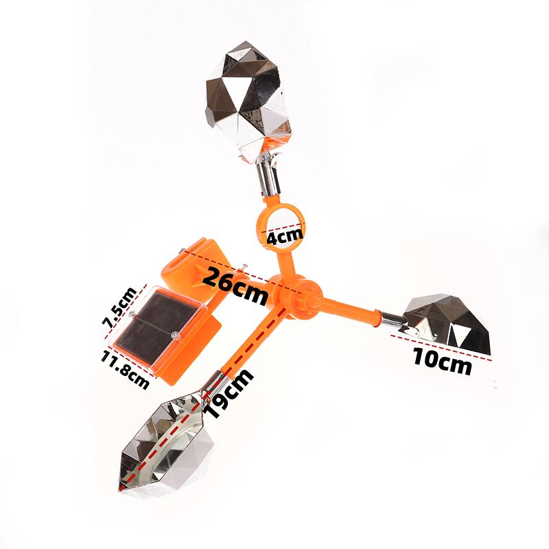 Vinddrevet ufarlig 360 graders rotasjon reflekterende anti-fugl Visuell fugleskremmer Hold duer og spett unna Fugleavvisende