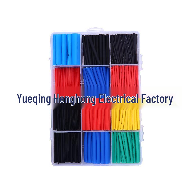 300-Piece Black & White Adhesive Heat Shrink Tube Set 3:1 Ratio - Triple Insulation