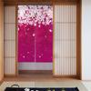 Noren Japonês Cortina Longa para Porta Flores de Cerejeira Rosa Cortina de Porta Tapeçaria para Decoração de Casa Cozinha