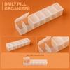 Weekly Pill Organizer Box with Lids Braille Marked Compartments Portable Medicine Storage Container for Daily Medication Management 13 2x3 3x2 5cm